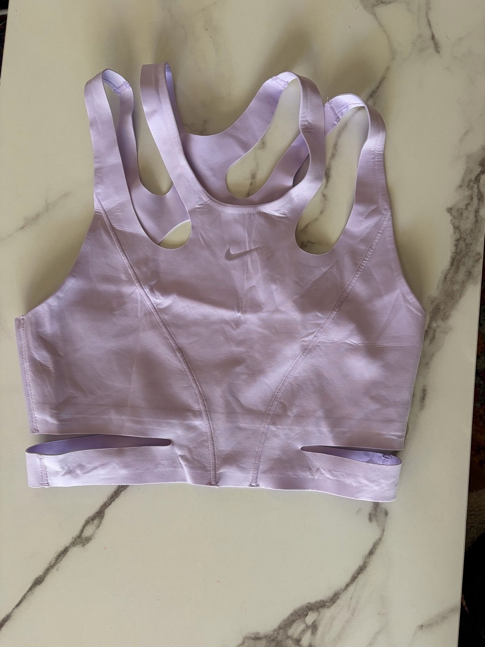 Nike Lavender Cutout Racerback Sports Bra